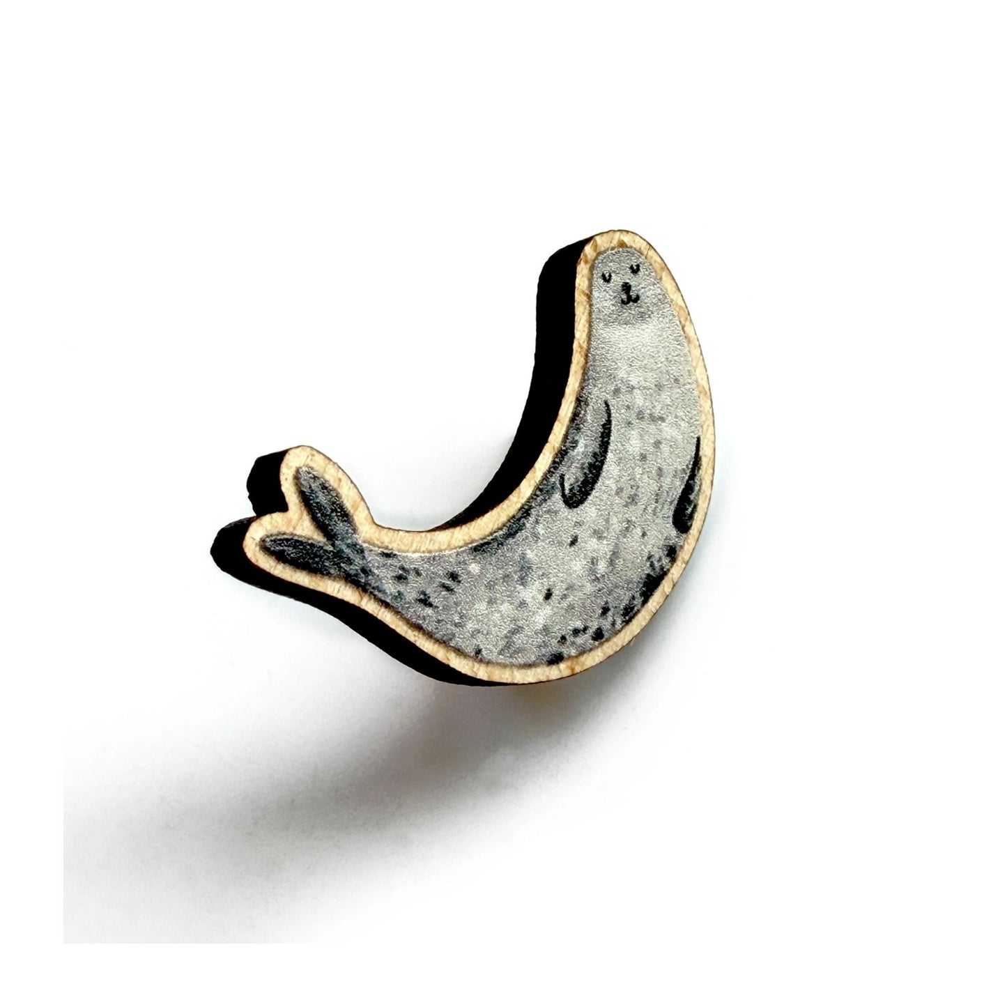 Harbour Seal Wooden Pin