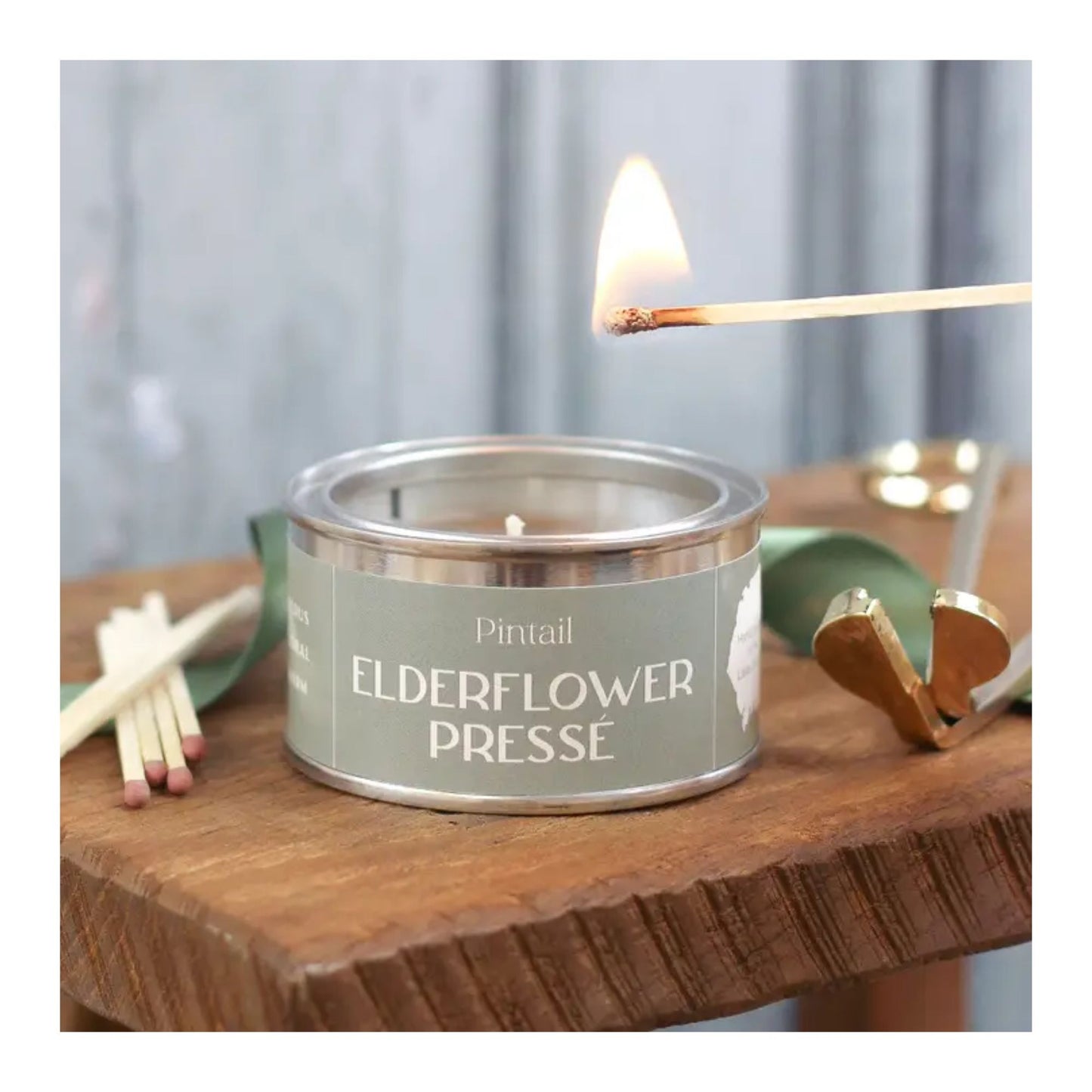 Elderflower Presse Paint Pot Candle