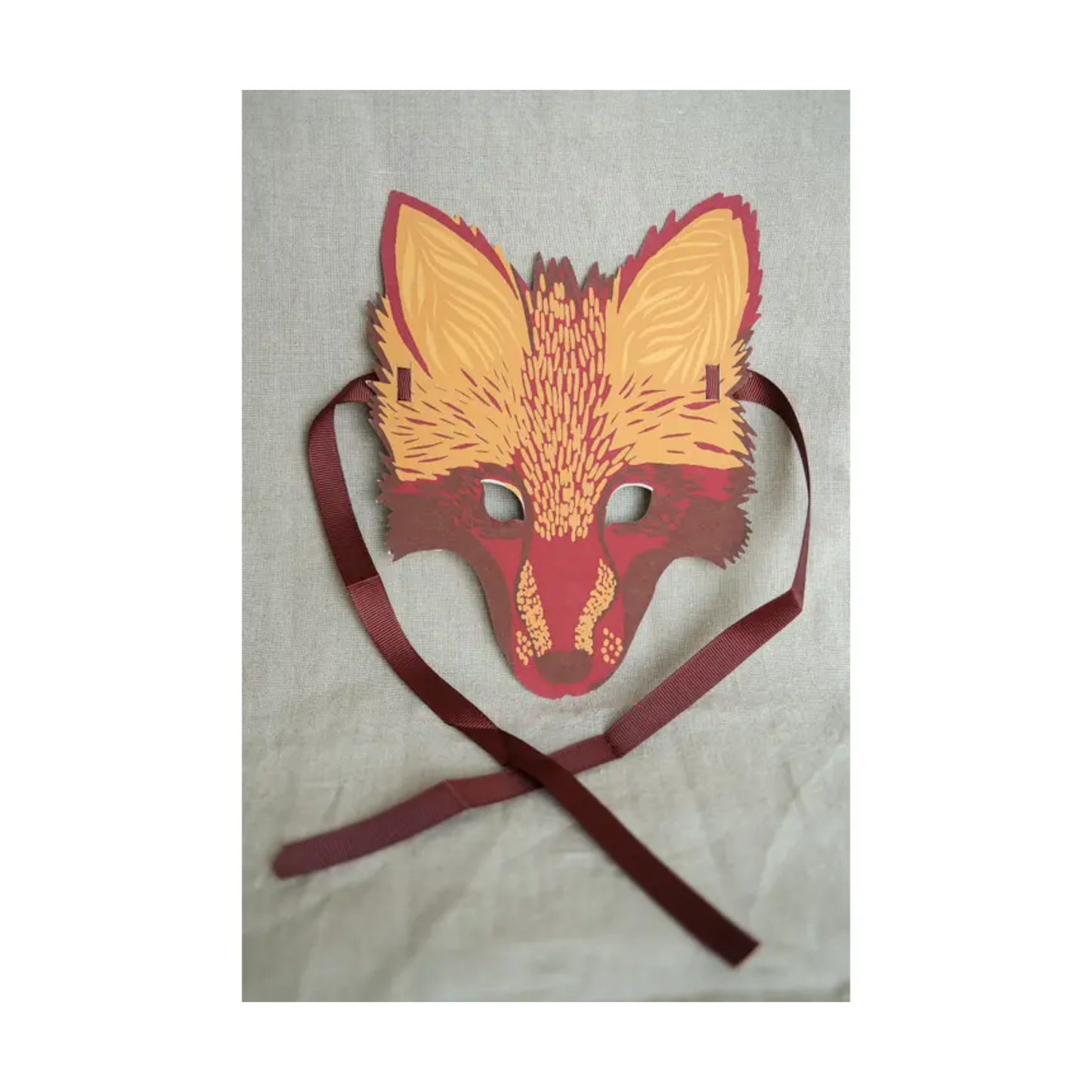 Fox Greeting Card Mask