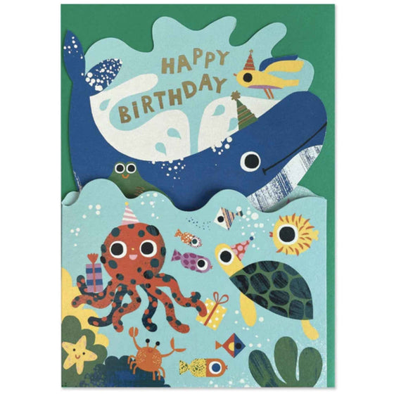 Under the Sea Children's Fold Out Birthday Card