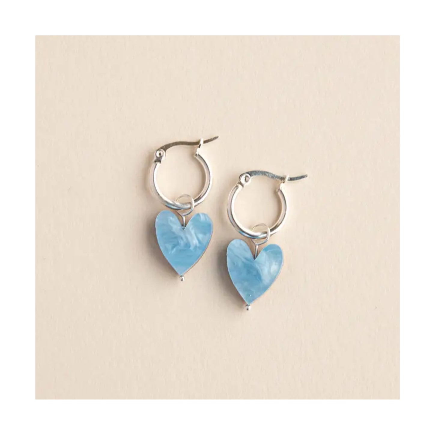 Love Grows Here Hoops - Ocean Blue