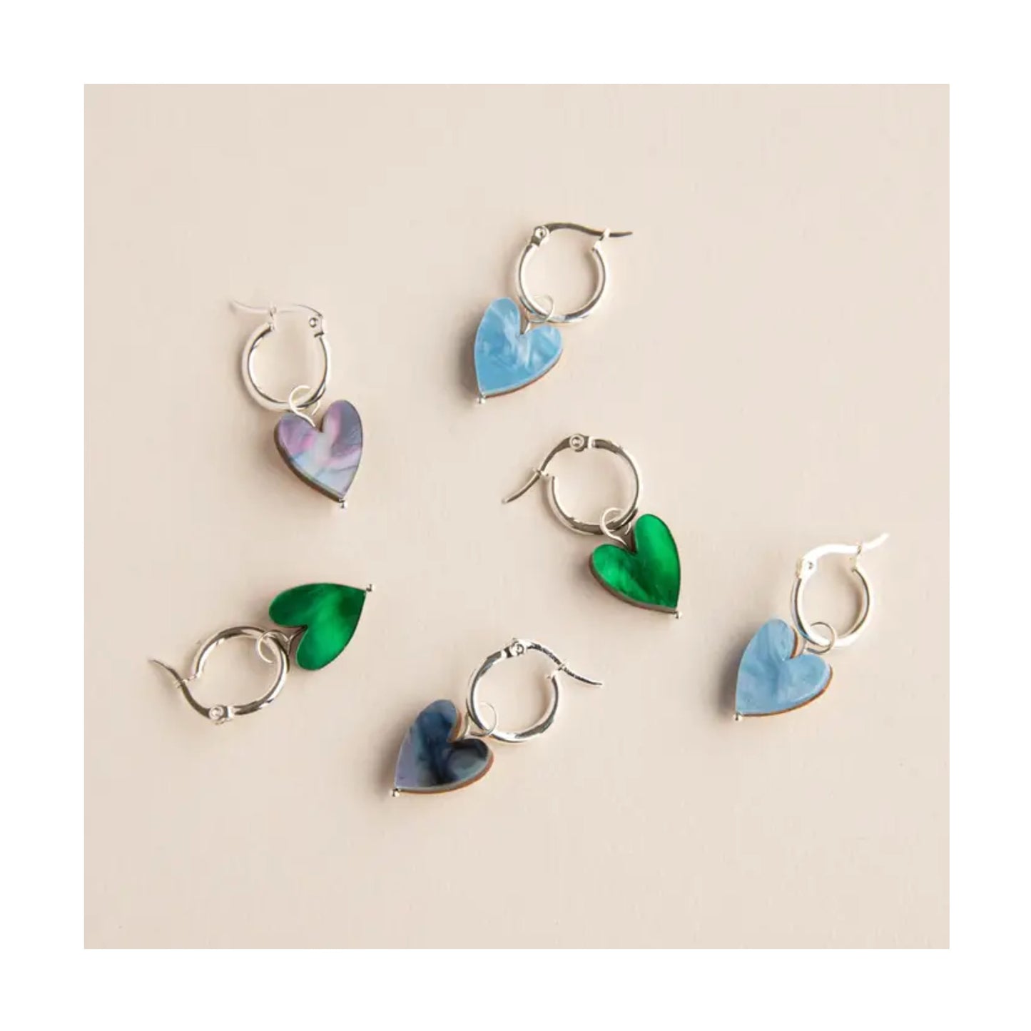 Love Grows Here Hoops - Ocean Blue
