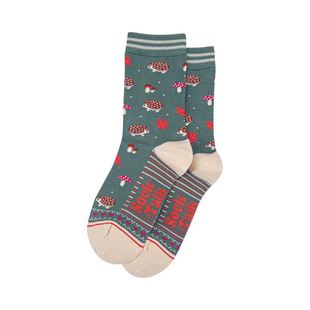 Hedgehog and Toadstool Socks
