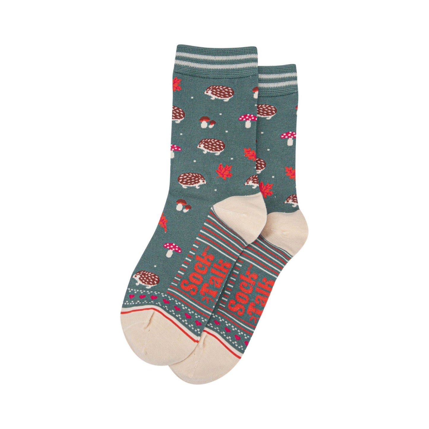 Hedgehog and Toadstool Socks