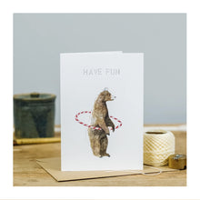  Hula Hoop Bear Card