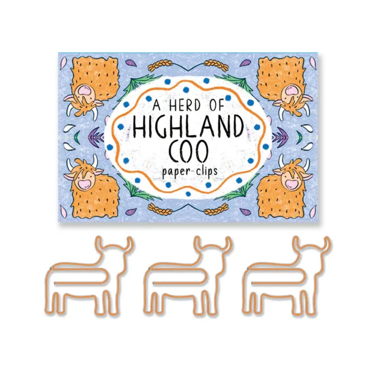 Highland Cow Paper Clips
