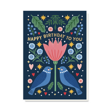  'Happy Birthday to You' Folk Pattern Card