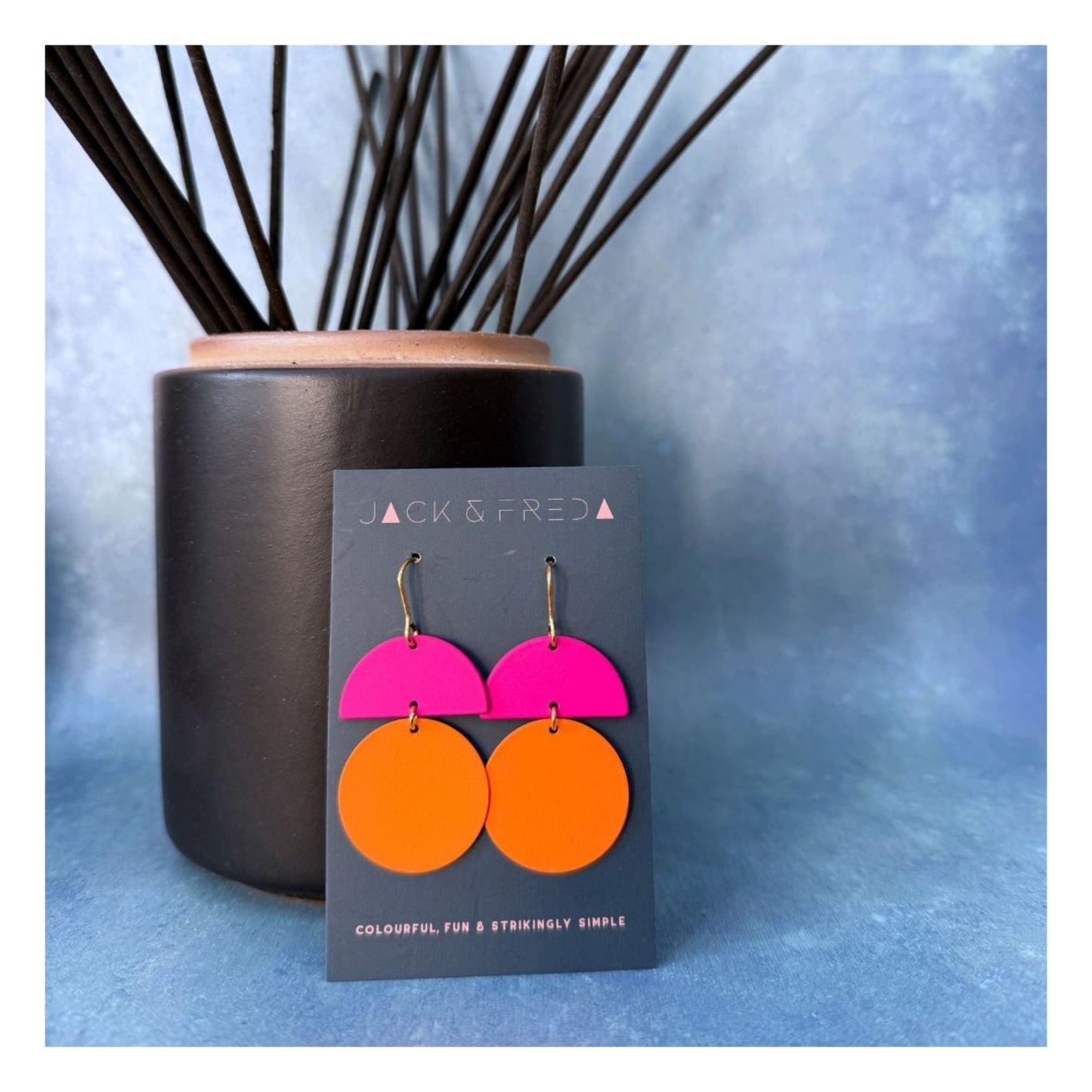 Orange & Hot Pink Orla Earrings