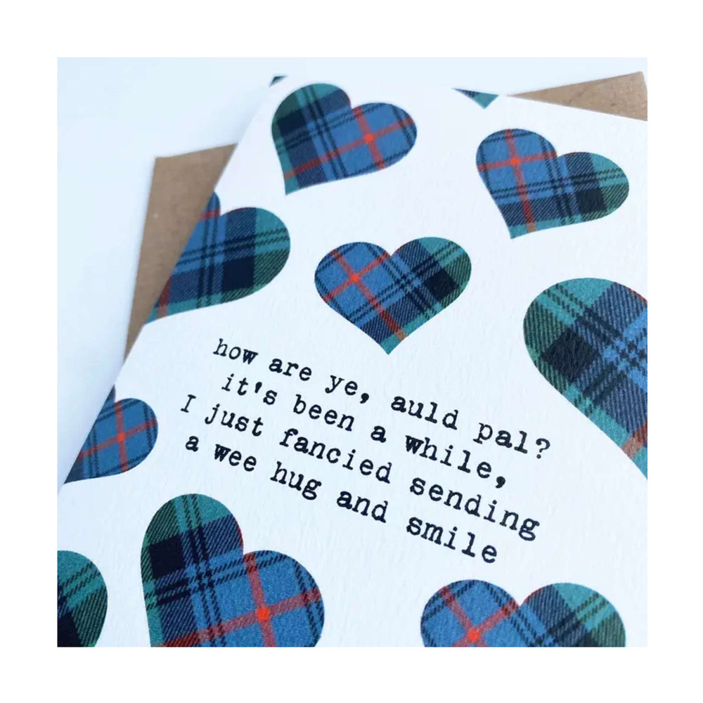 
                  
                    Hug and a Smile Tartan Patter Card
                  
                