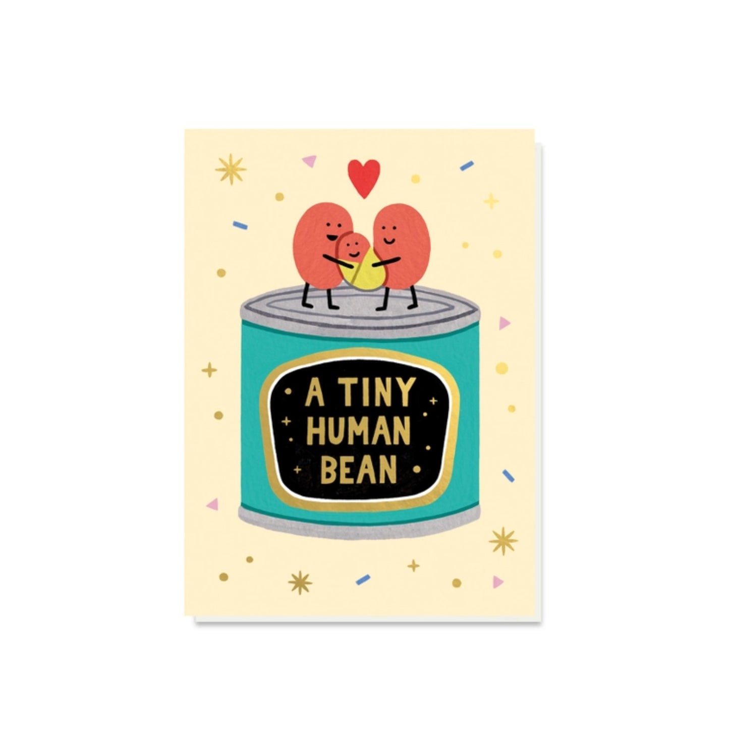 Tiny Human Bean New Baby Card