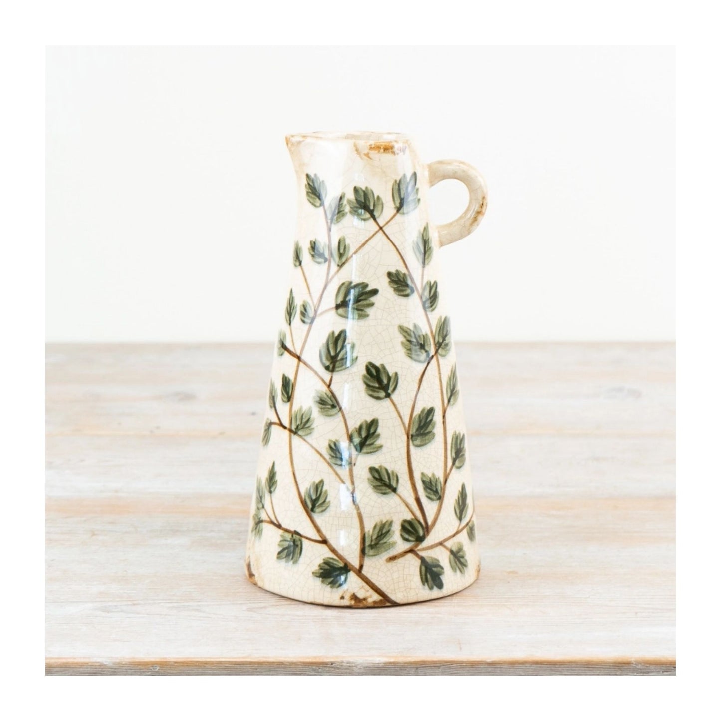 Leaf Ceramic Jug Vase