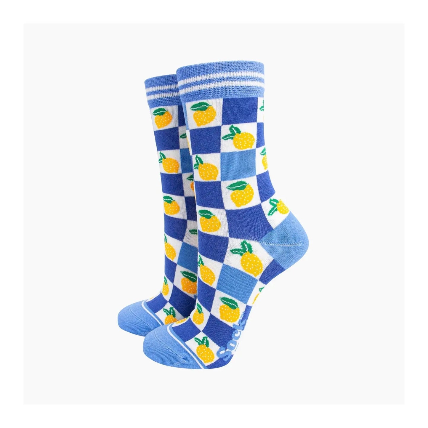 Lemon Checkerboard Socks