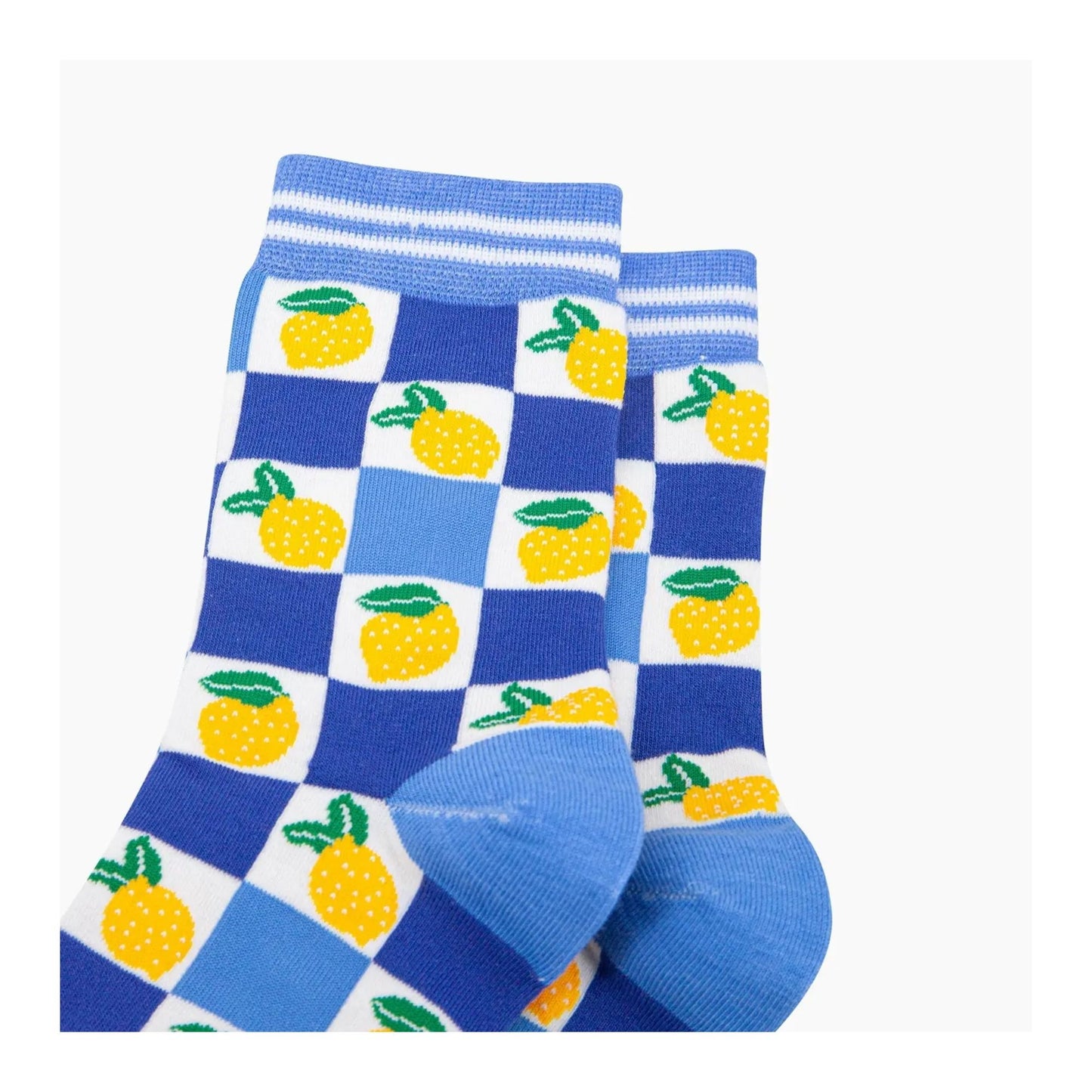 Lemon Checkerboard Socks