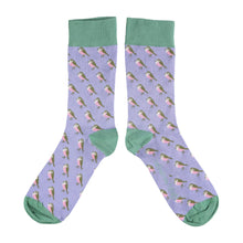  Women's Lilac Robin Cotton Ankle Socks