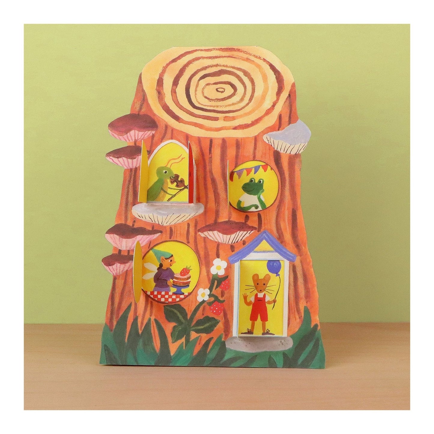 Little Log House 3D Card