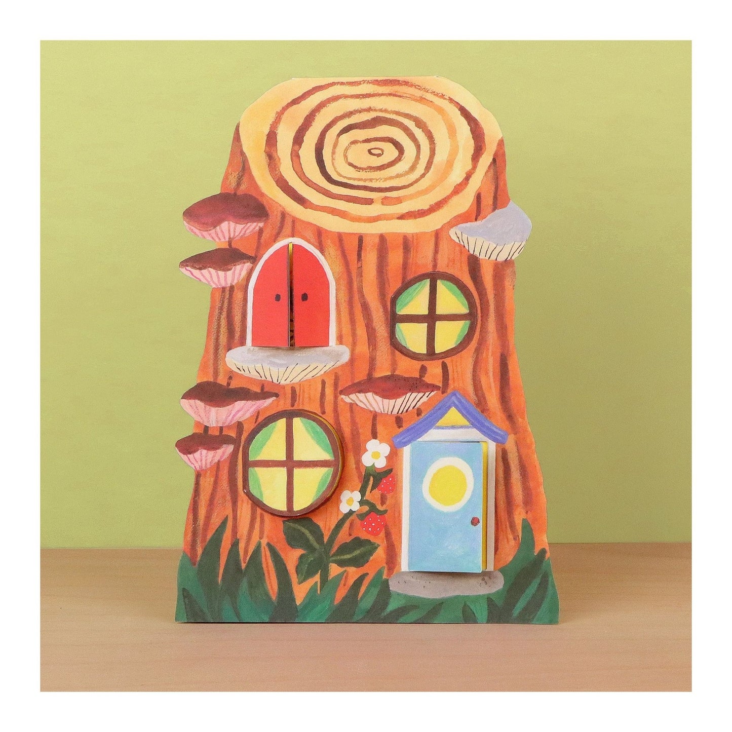 Little Log House 3D Card