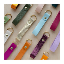  Colourful keyrings handmade from soft italian leather.