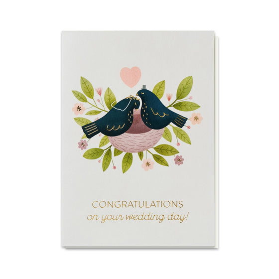 Love Birds Wedding Card
