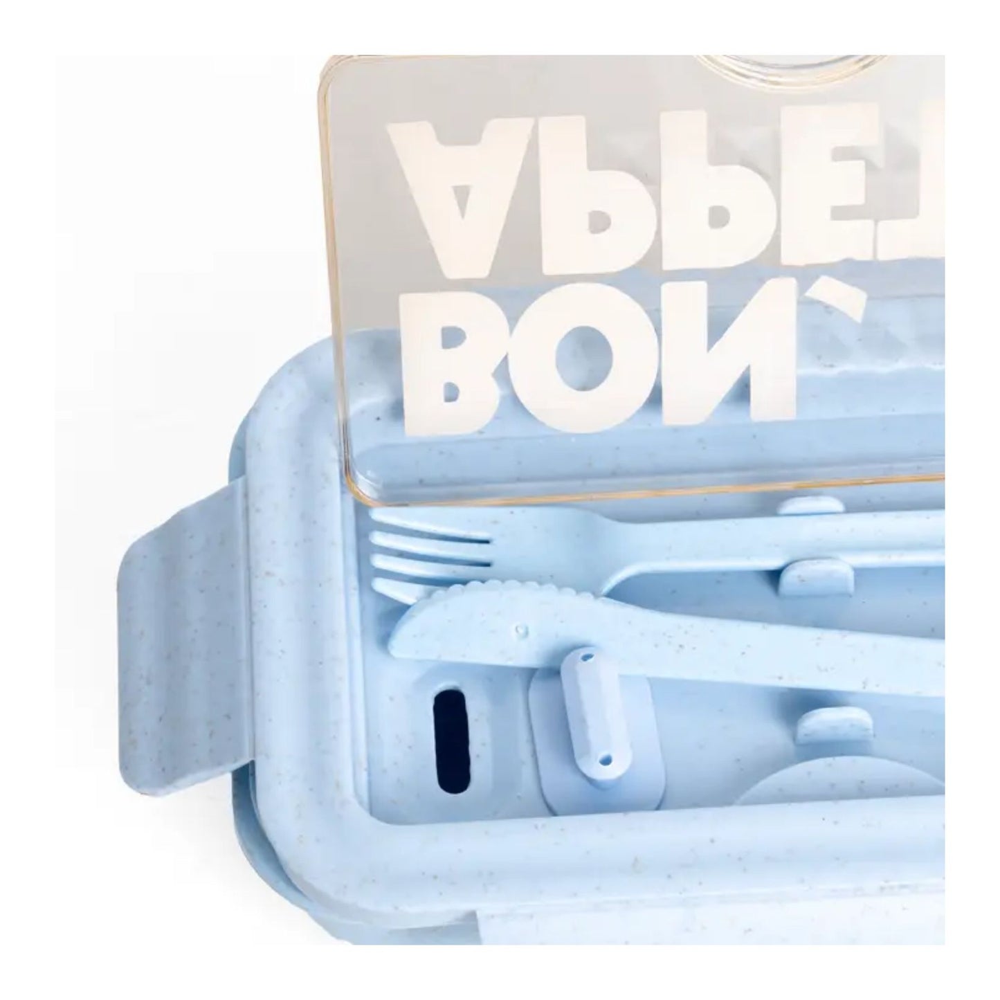 Bon Appetit Light Blue Lunch Box