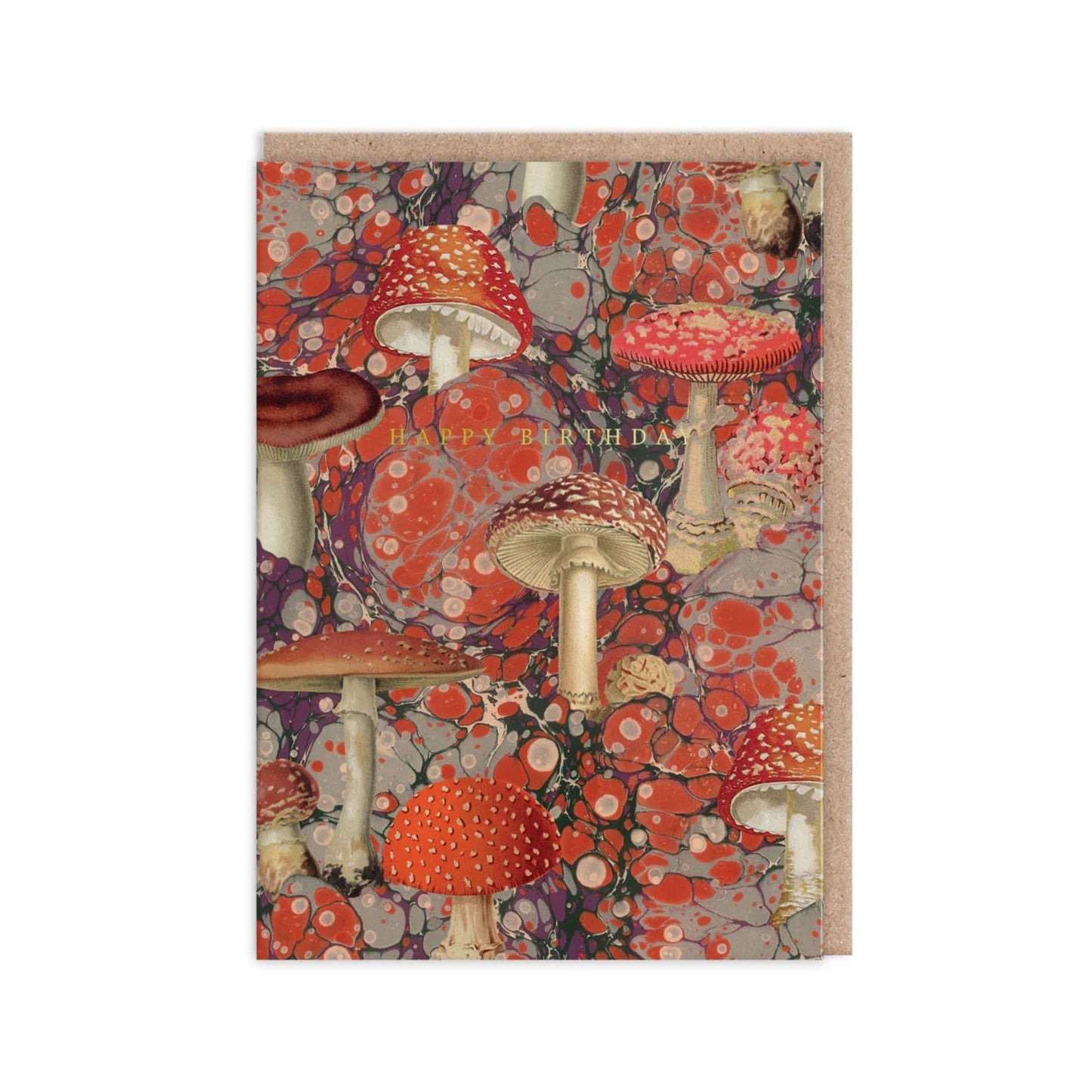 Marble Fungi Birthday Card