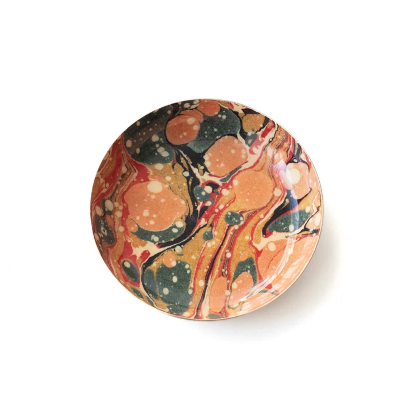 Marble Round Enamel Tray