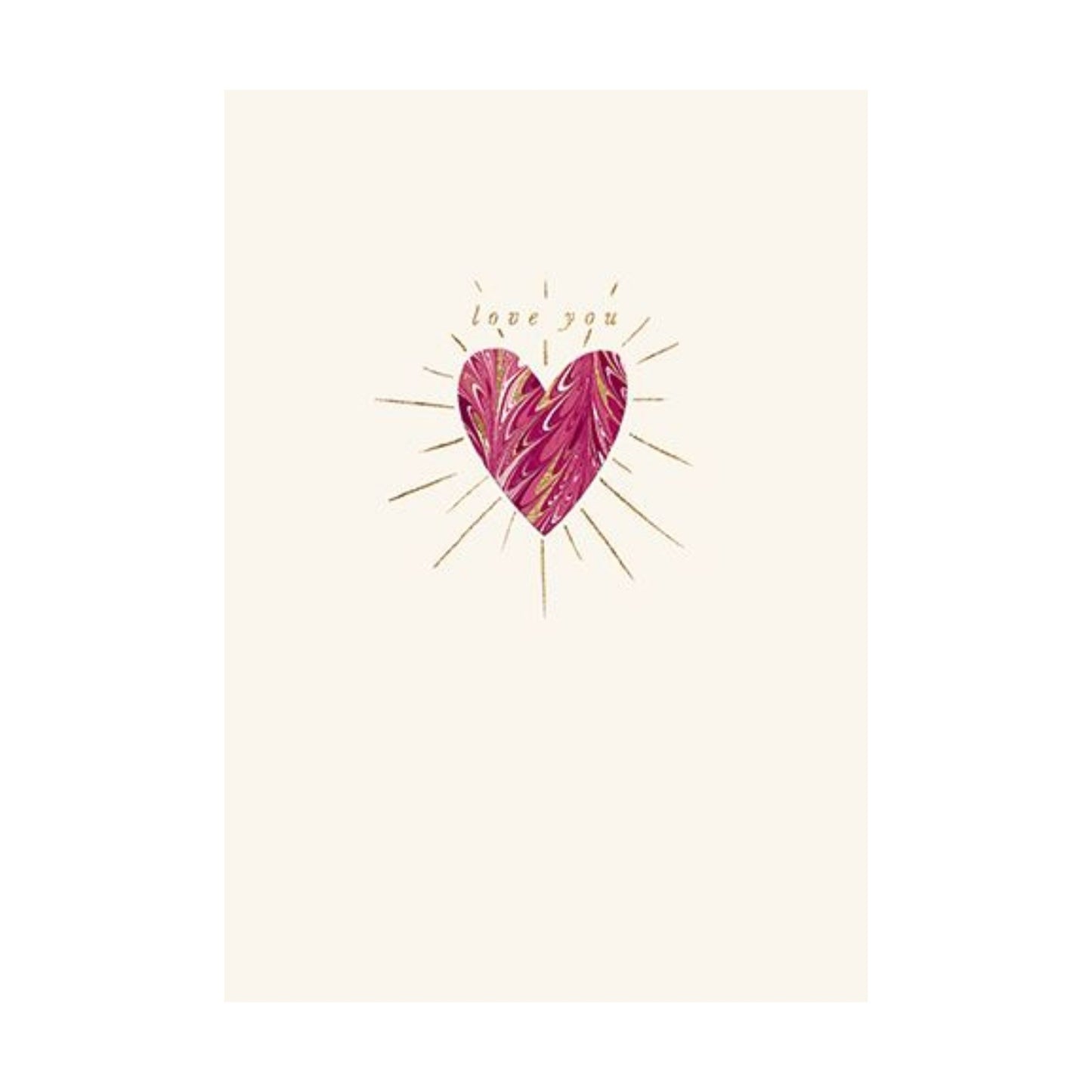 Marbled Love Heart Greeting Card