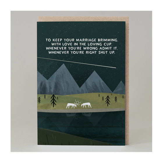 'Marriage Brimming' Card