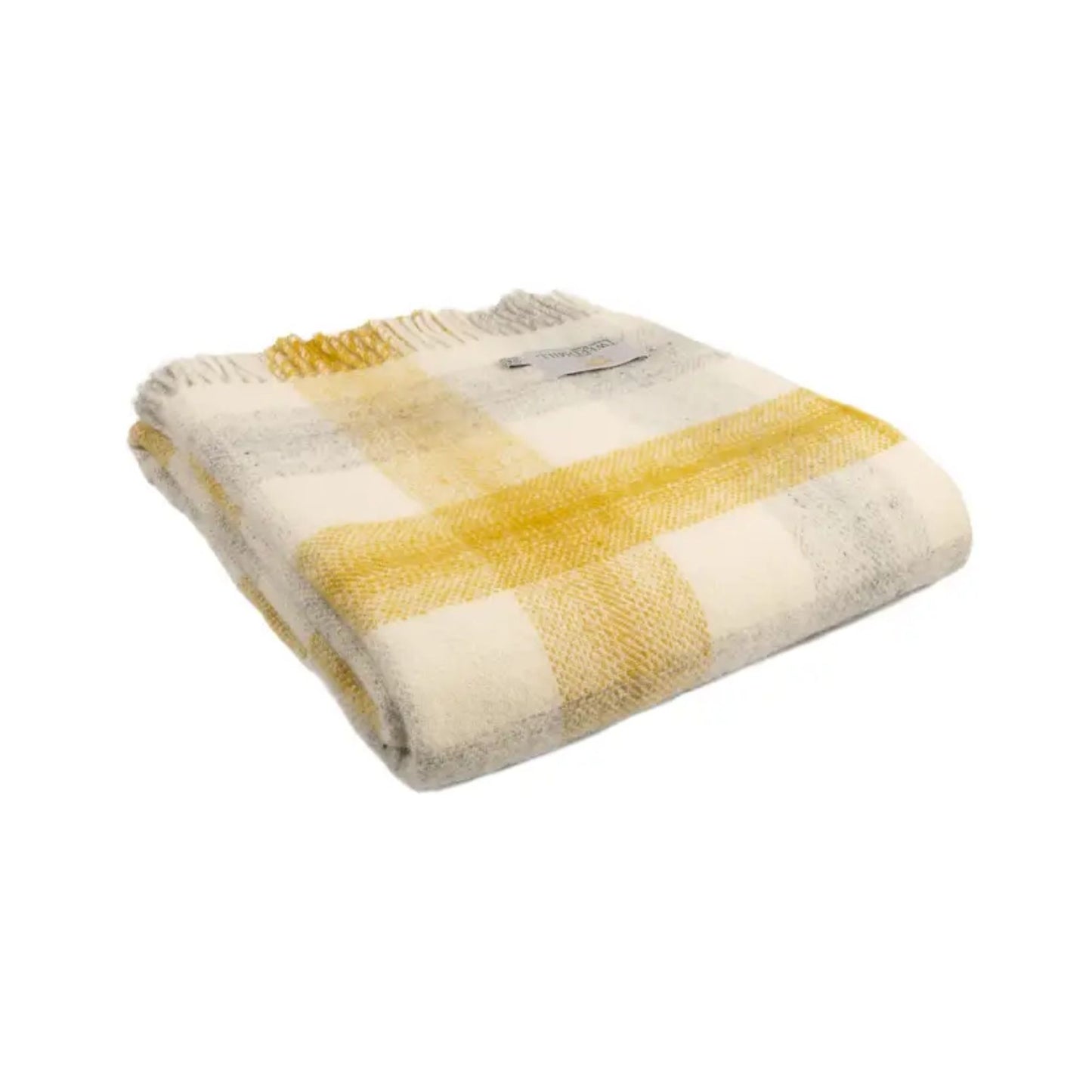 Yellow Meadow Check Blanket