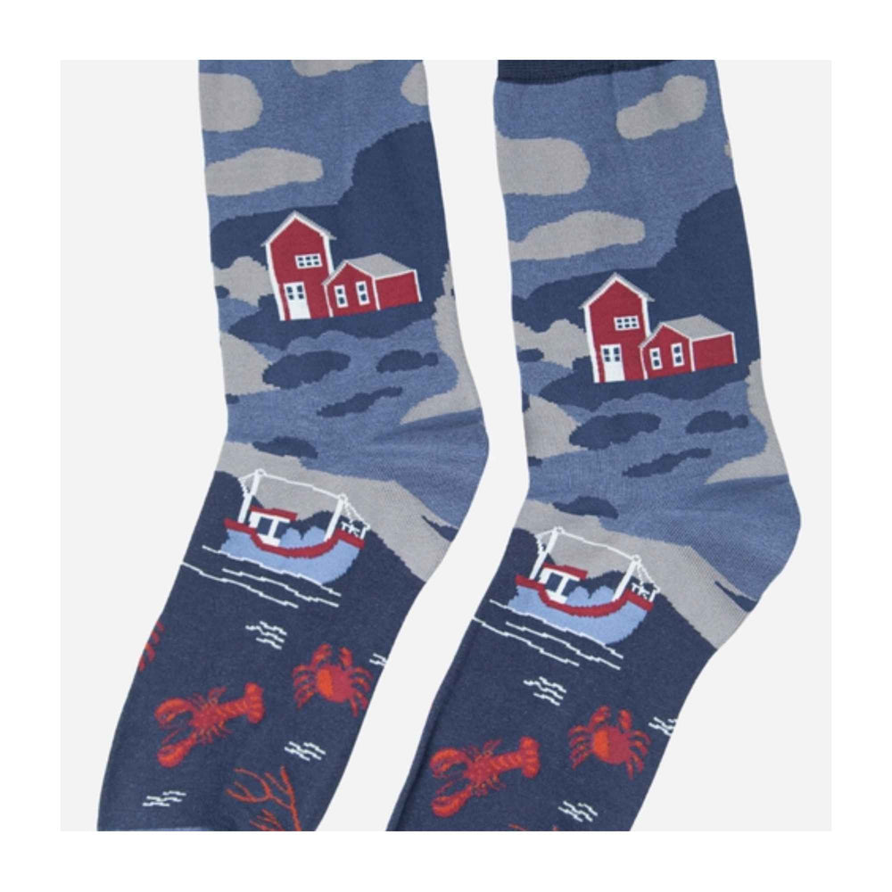 Harbour Scene Mens Bamboo Socks