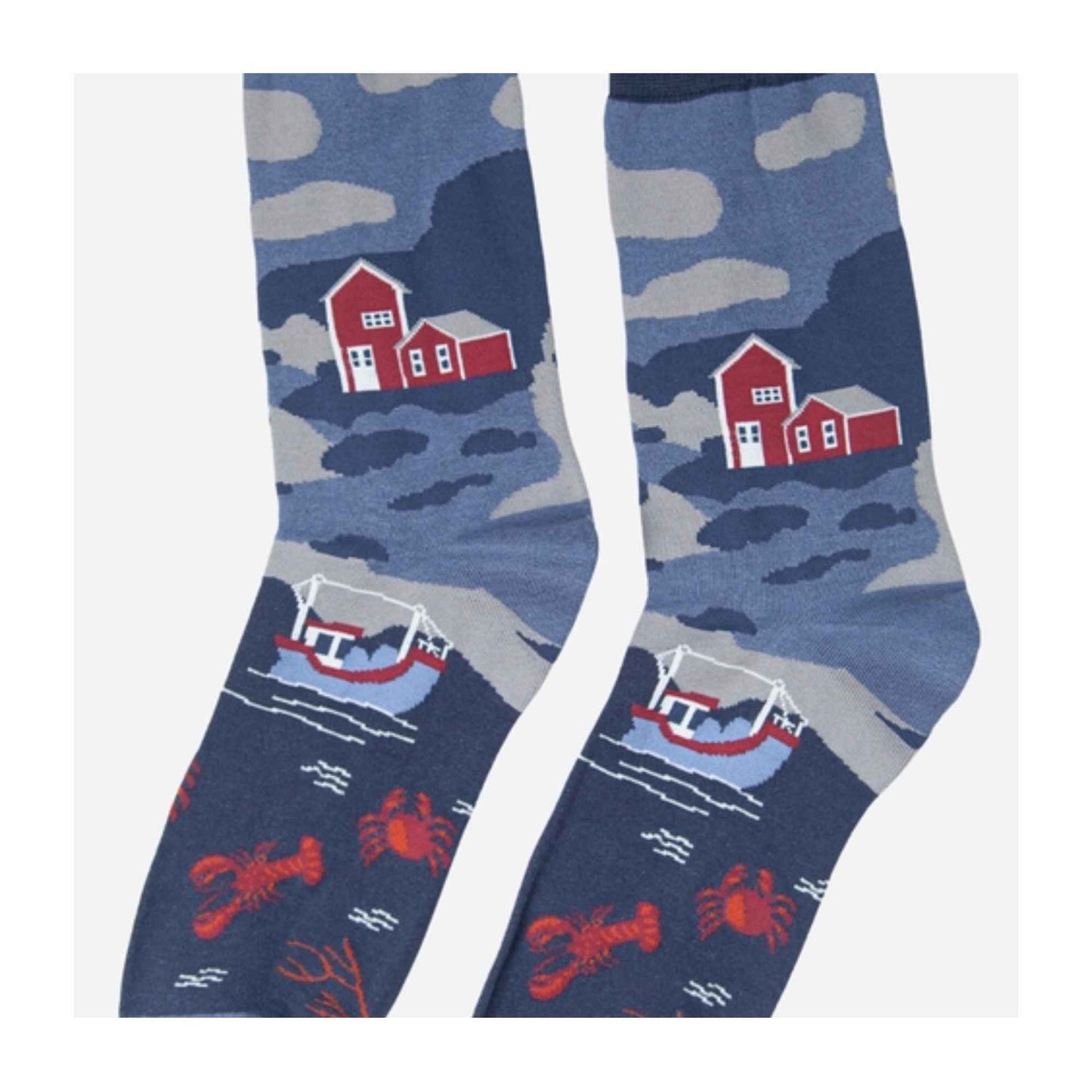 Harbour Scene Mens Bamboo Socks
