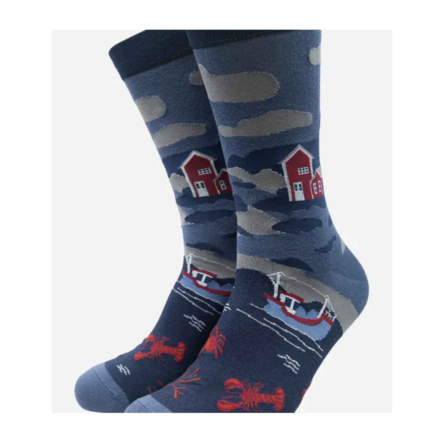Harbour Scene Mens Bamboo Socks