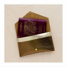  Metallic Bronze Envelope Passport Purse