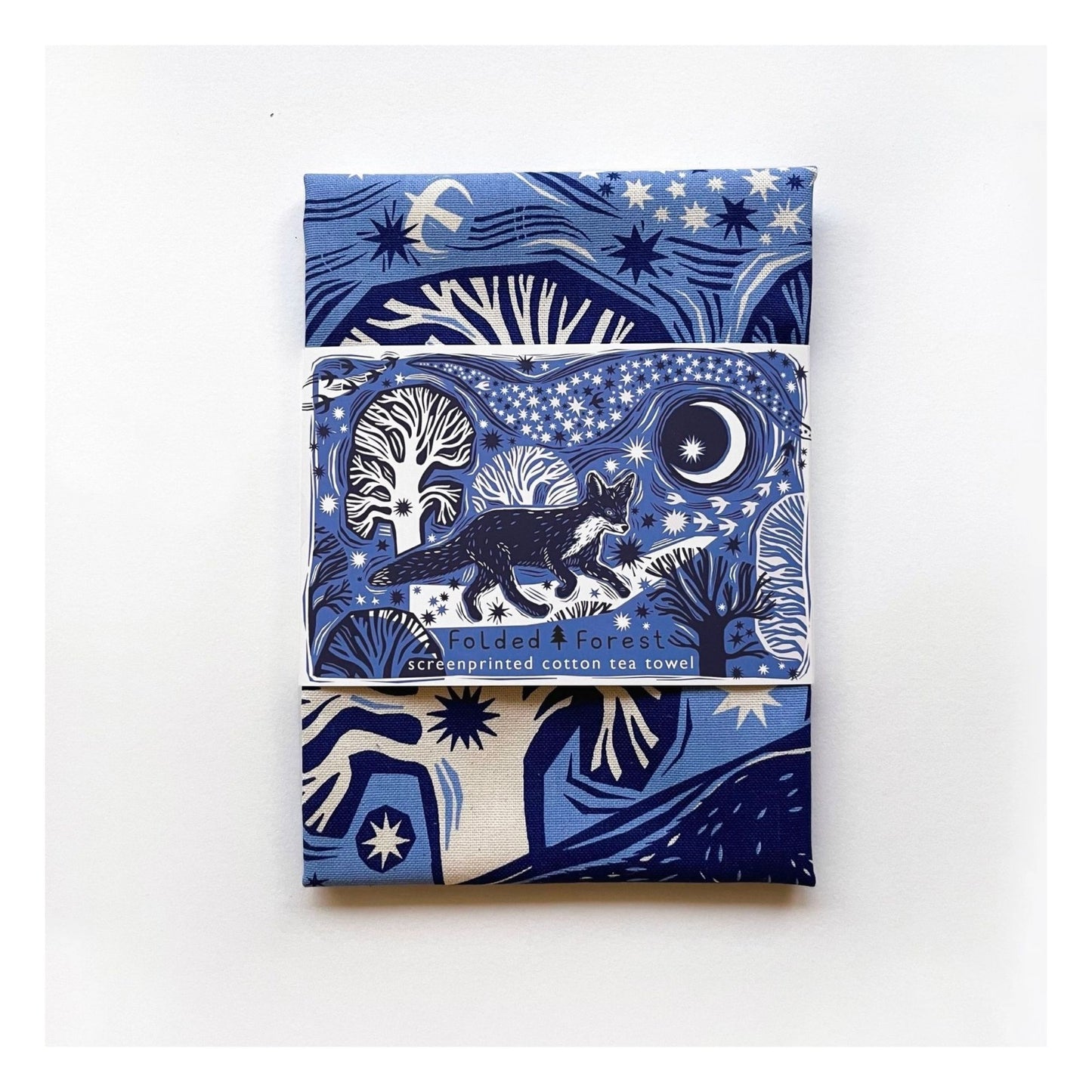 Midnight Fox Tea Towel