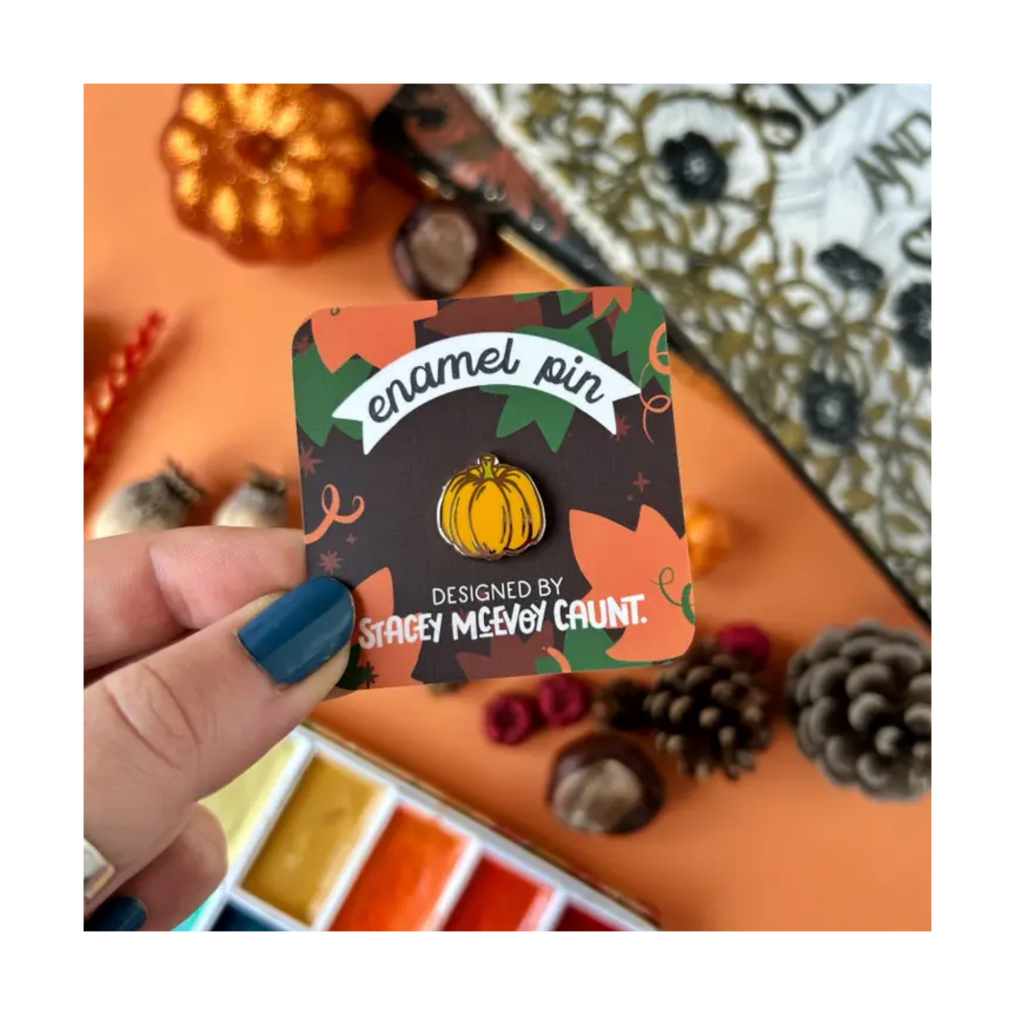 Mini Pumpkin Enamel Pin
