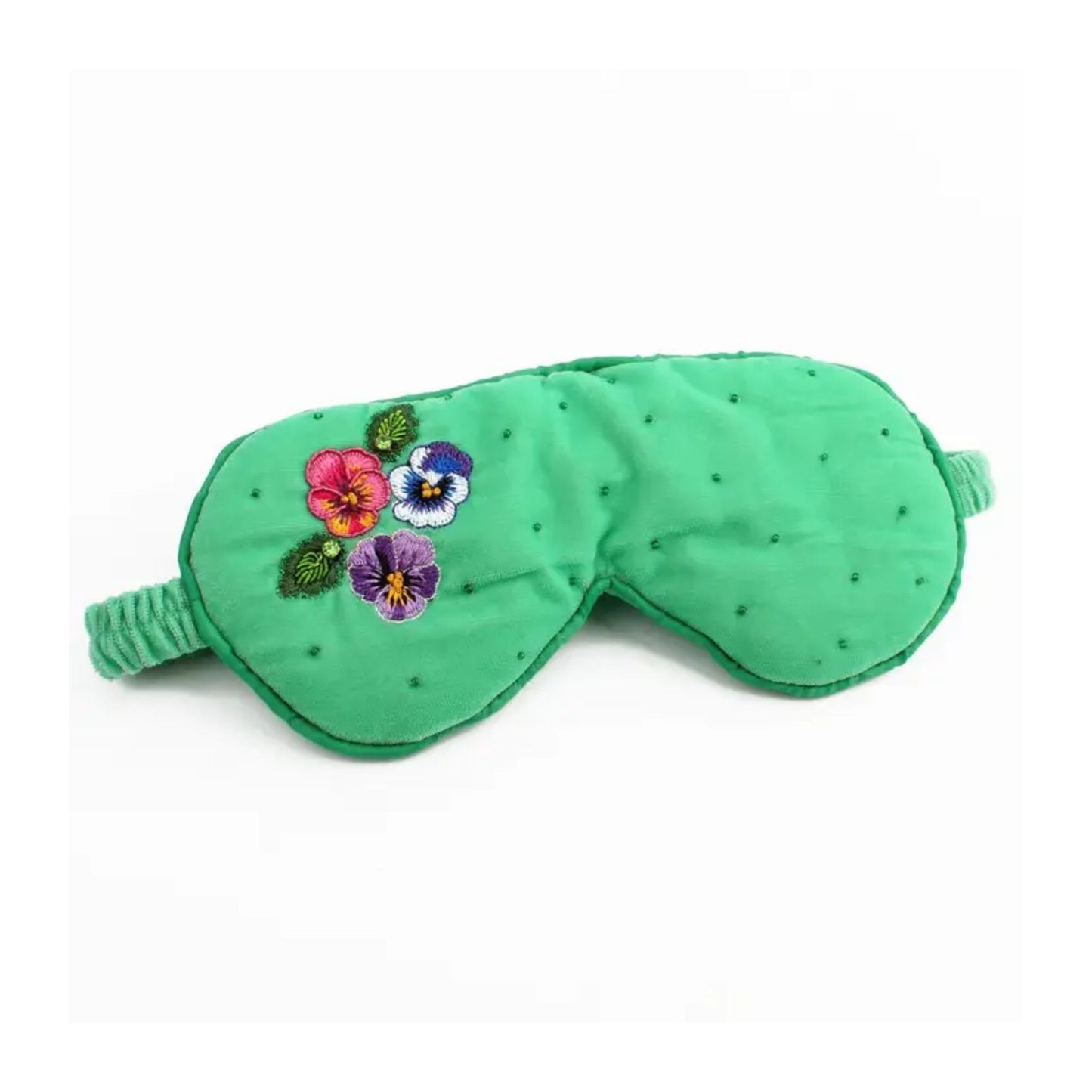 Mint Green Pansy Sleep Mask