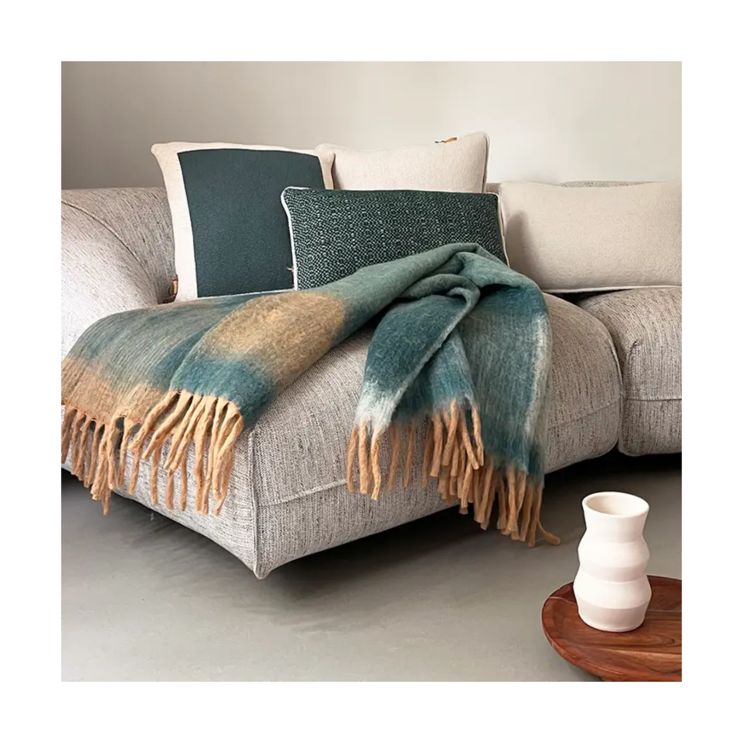 Zapotec Soft Green Recycled Throw