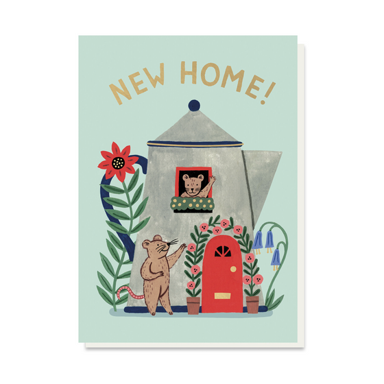 'New Home' Mouse House Card