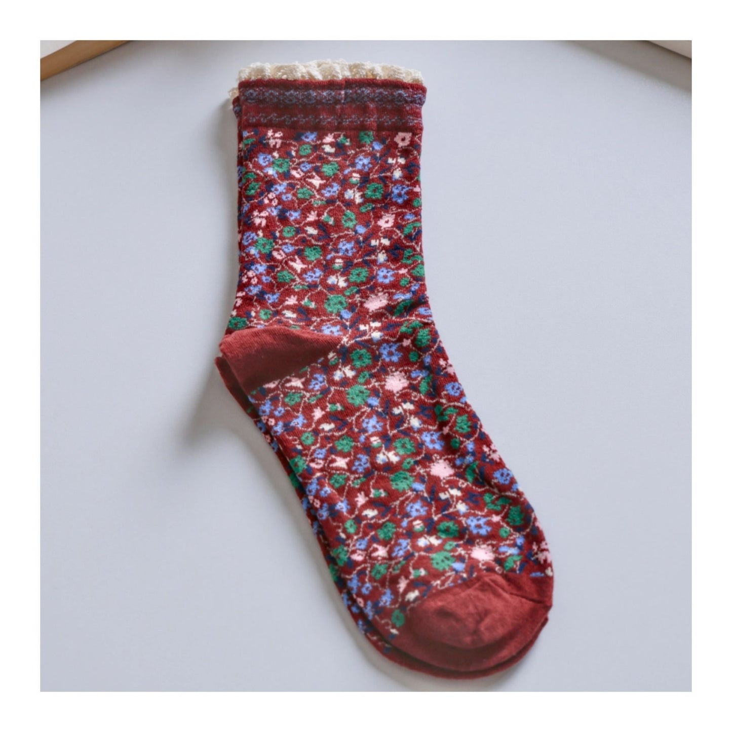 Mulberry Vintage Floral Socks