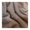 Natural Herringbone Block Check Recycled Wool Blanket