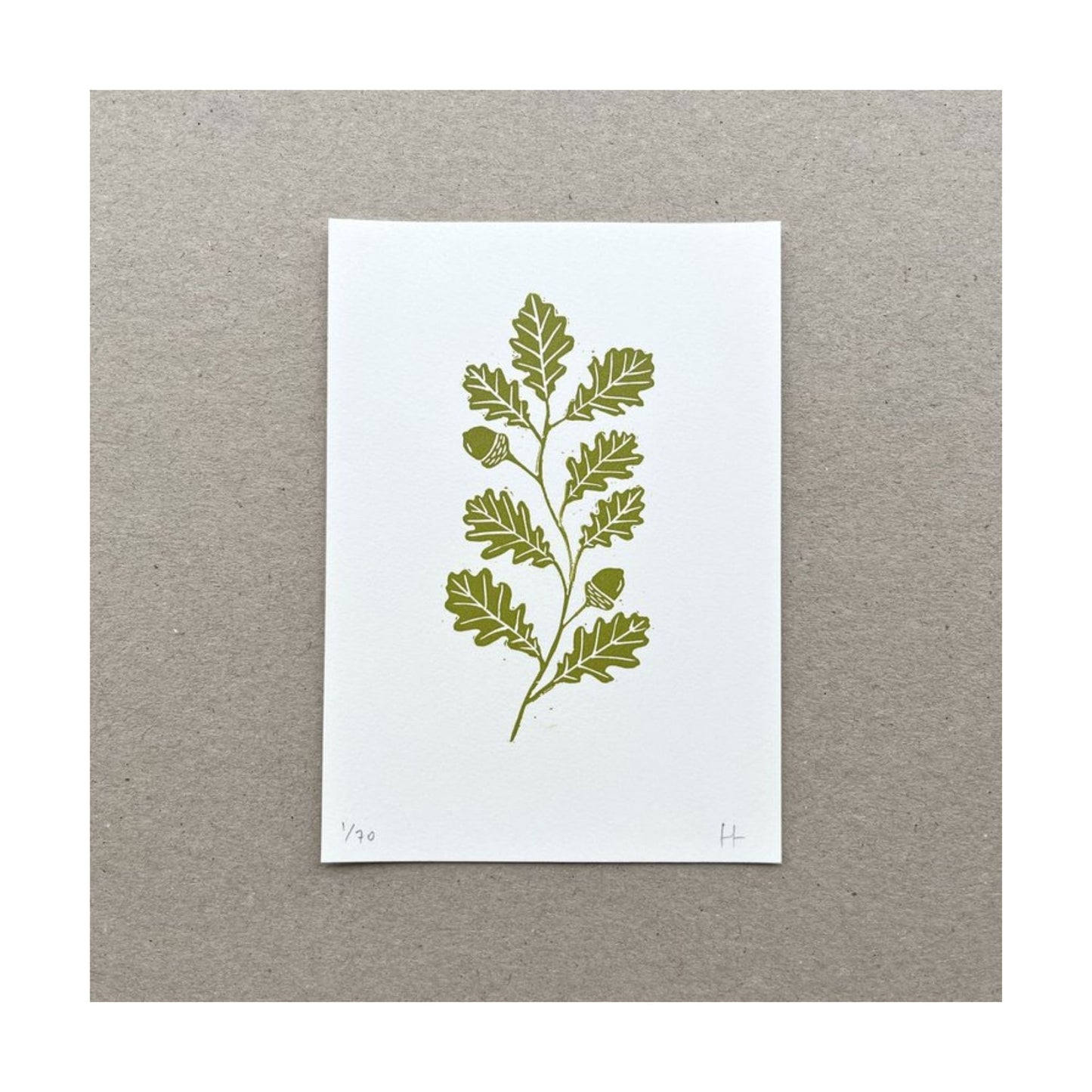 Oak Leaf Limited Edition Lino Print