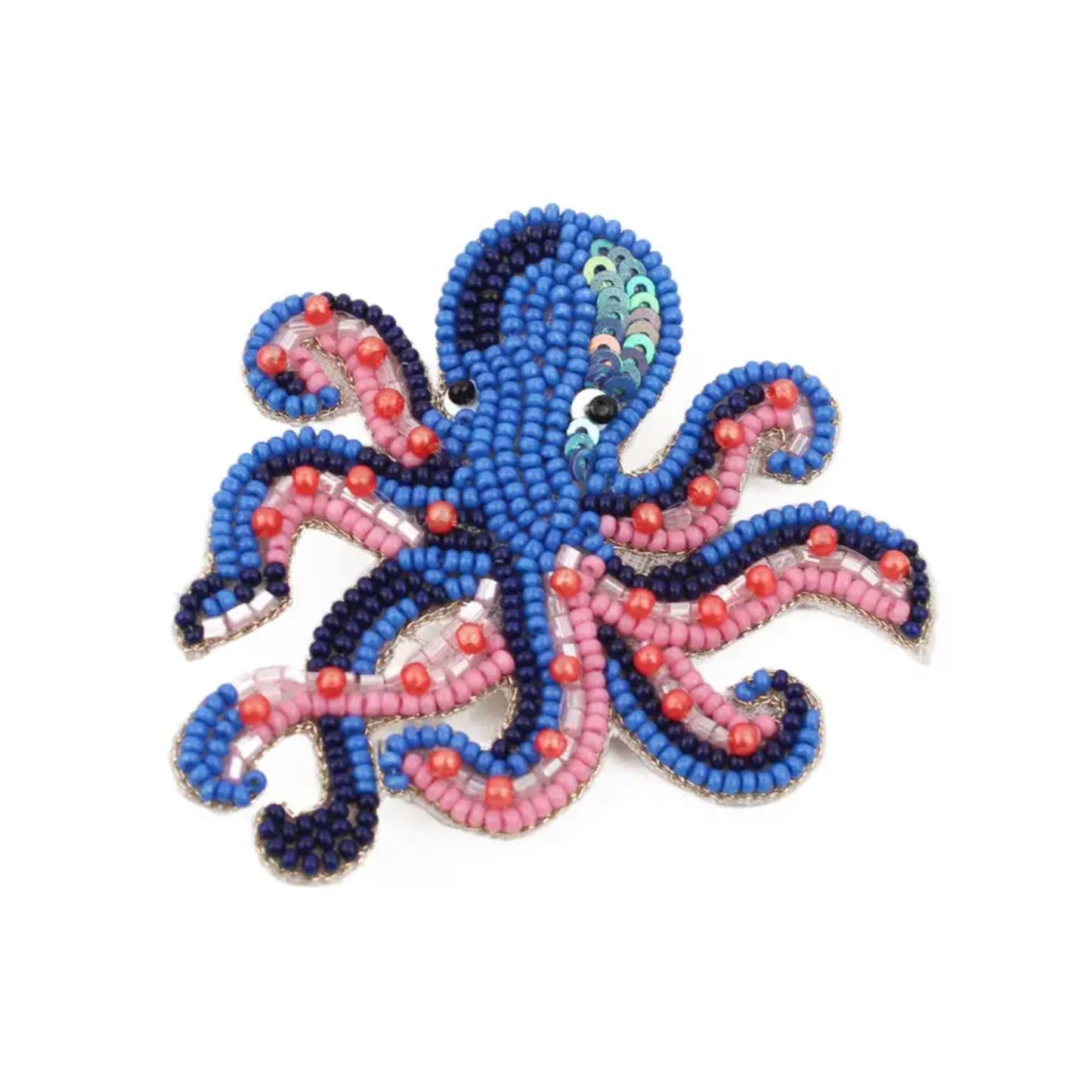 Beaded Octopus Brooch