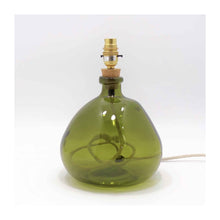  Olive Green Simplicity Medium Recycled Glass Table Lamp