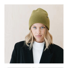  Olive Cashmere & Merino Beanie