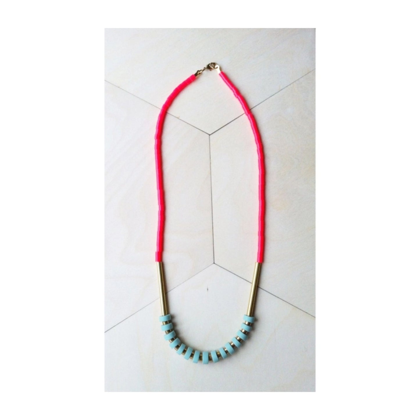 Heishi Necklace - Coral