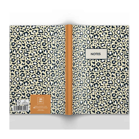 Orange Leopard Print A5 Notebook