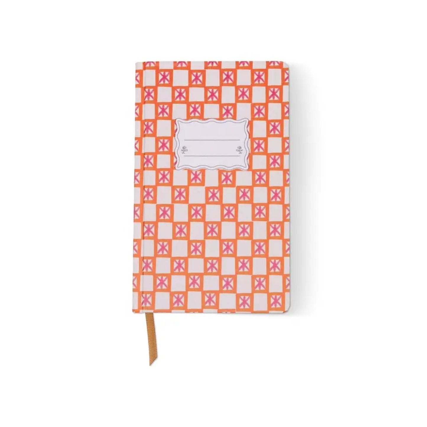 Orange Check Undated Journal