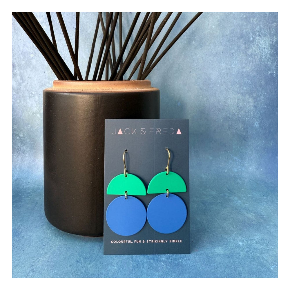 Electric Blue & Green Orla Earrings
