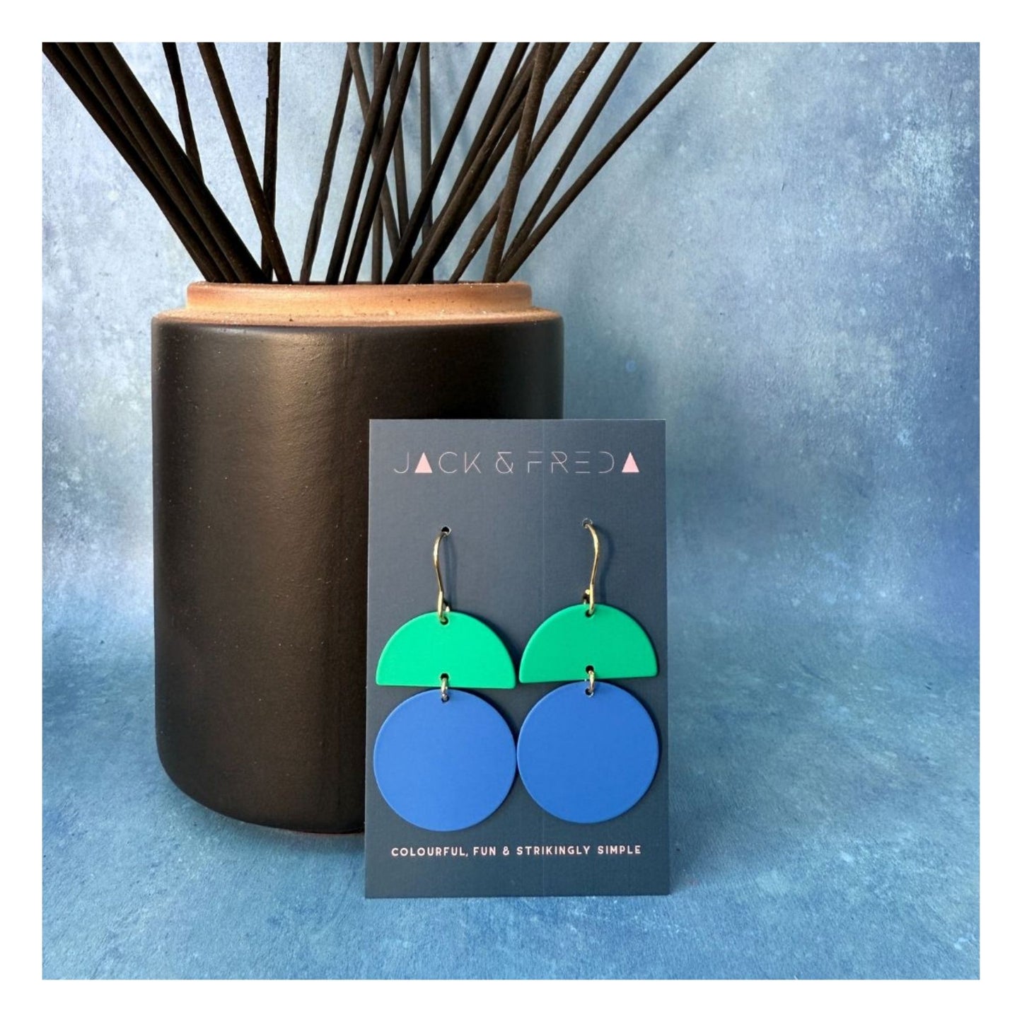 Electric Blue & Green Orla Earrings
