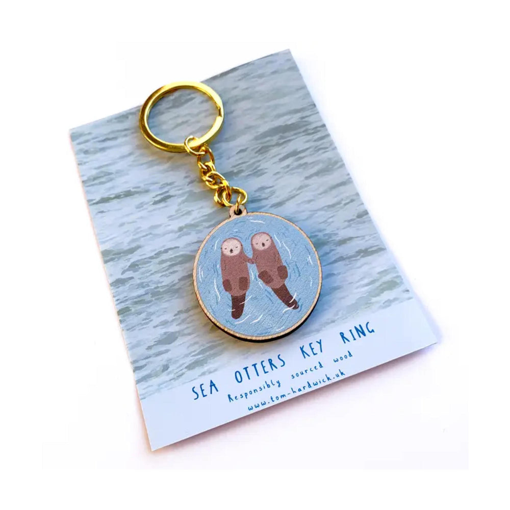 
                  
                    Sea Otters Wooden Keyring
                  
                
