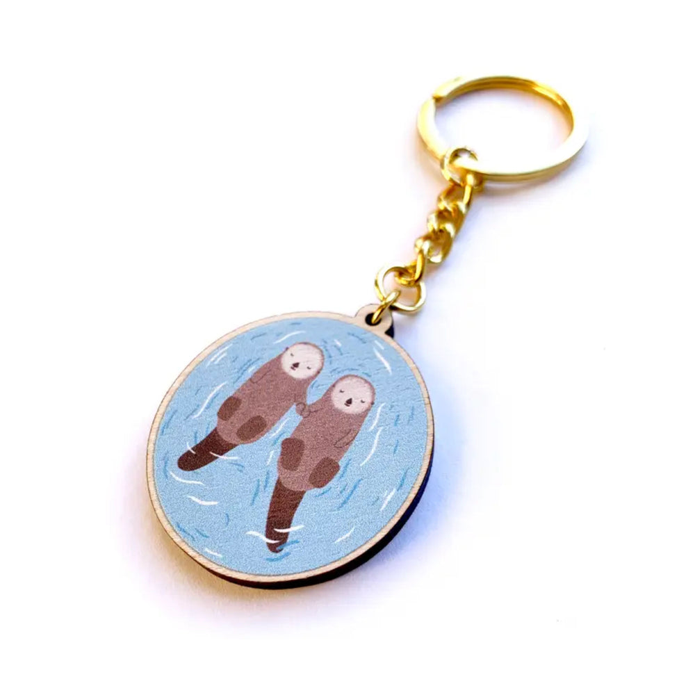 
                  
                    Sea Otters Wooden Keyring
                  
                
